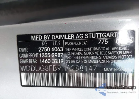 2017 Mercedes-Benz S 550 4Matic из США, поврежденный, VIN WDDUG8FB9HA288147